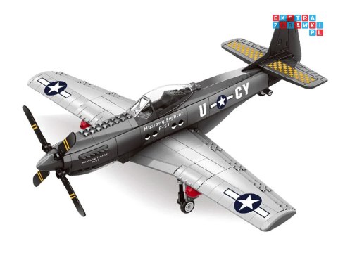 Klocki techniczne Samolot bojowy P-51 Mustang Fighter 256 ele ZA4624