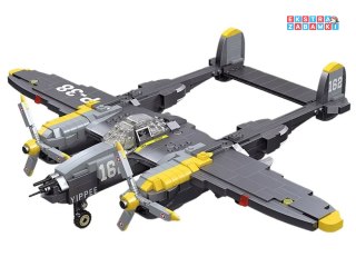 [ZA4623] Klocki techniczne samolot bojowy myśliwiec P-38 937 el.
