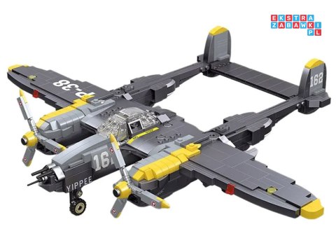 Klocki techniczne samolot bojowy myśliwiec P-38 937 ele ZA4623