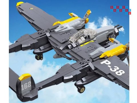 Klocki techniczne samolot bojowy myśliwiec P-38 937 ele ZA4623
