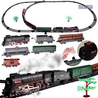 [RC0622] Kolejka elektryczna pociąg 185x99cm dymi paruje efekt dźwiękowy