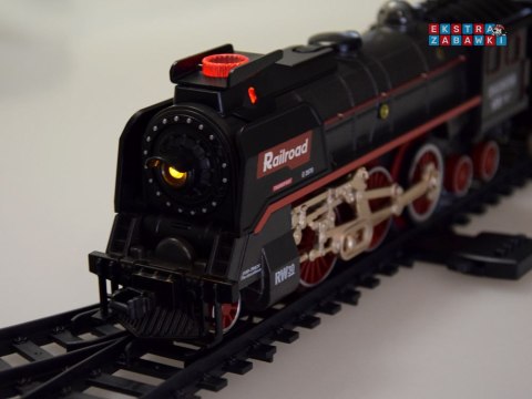 [RC0622] Kolejka elektryczna pociąg 185x99cm dymi paruje efekt dźwiękowy