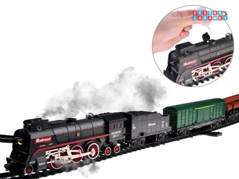 [RC0622] Kolejka elektryczna pociąg 185x99cm dymi paruje efekt dźwiękowy