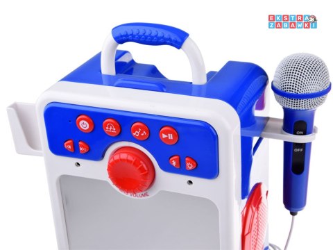 [IN0167] Muzyczny głośnik niebieski Boombox dla dzieci z mikrofonem