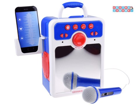 [IN0167] Muzyczny głośnik niebieski Boombox dla dzieci z mikrofonem