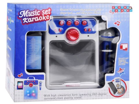 [IN0167] Muzyczny głośnik niebieski Boombox dla dzieci z mikrofonem
