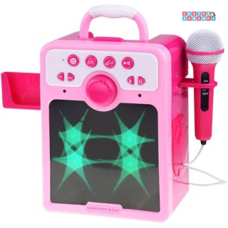 [IN0166] Muzyczny głośnik różowy Boombox dla dzieci z mikrofonem