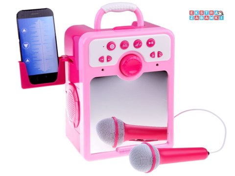 [IN0166] Muzyczny głośnik różowy Boombox dla dzieci z mikrofonem