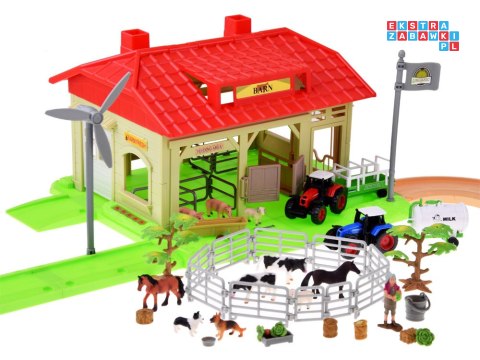 SERIA ZWIERZĘTA FARMA Duże gospodarstwo + traktor i zwierzęta 125ele ZA4823