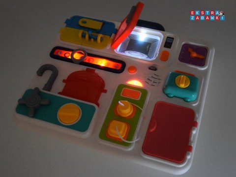 [ZA4658] Tablica manipulacyjna kuchnia efekty dźwiękowe świetlne Montessori
