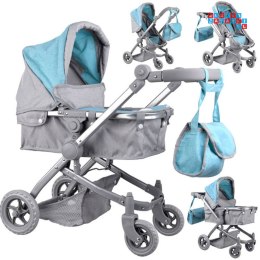 [ZA4543 TU] Wielofunkcyjny wózek dla lalek gondola 4w1