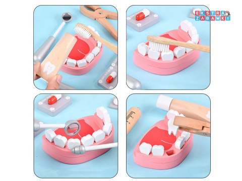 [ZA4718] Zestaw mały dentysta drewniany akcesoria