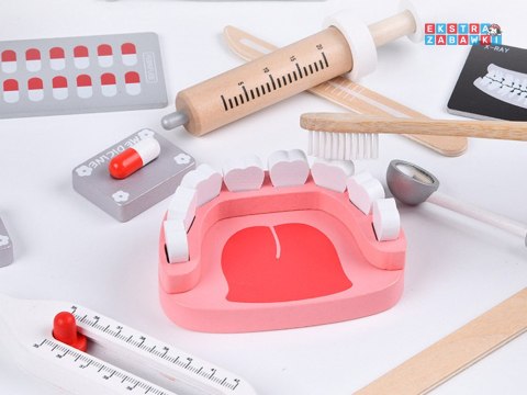 [ZA4718] Zestaw mały dentysta drewniany akcesoria