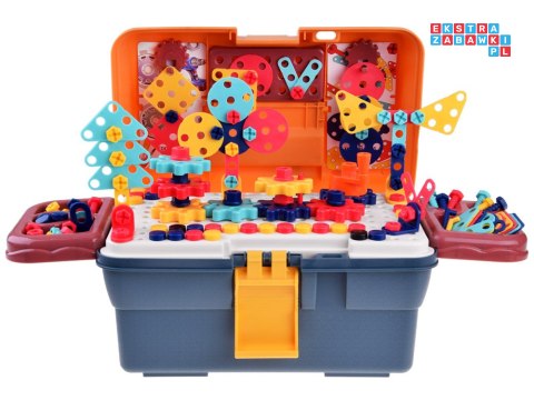 Zestaw Skrzynka majsterkowicza Narzędzia Wkrętarka Śruby 298ele ZA4642