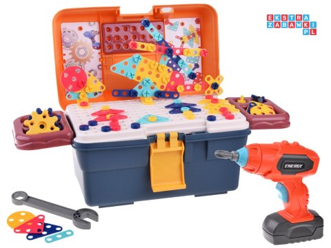 Zestaw Skrzynka majsterkowicza Narzędzia Wkrętarka Śruby 298ele ZA4642