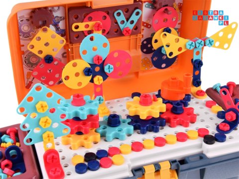 Zestaw Skrzynka majsterkowicza Narzędzia Wkrętarka Śruby 298ele ZA4642