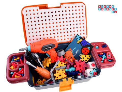 Zestaw Skrzynka majsterkowicza Narzędzia Wkrętarka Śruby 298ele ZA4642