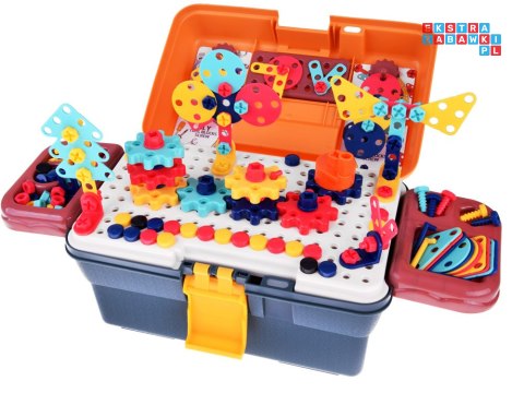 Zestaw Skrzynka majsterkowicza Narzędzia Wkrętarka Śruby 298ele ZA4642