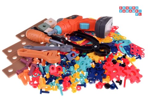 Zestaw Skrzynka majsterkowicza Narzędzia Wkrętarka Śruby 298ele ZA4642