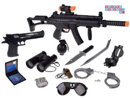 [ZA4826] Zestaw dla policji zabawa w policjanta pistolet kajdanki