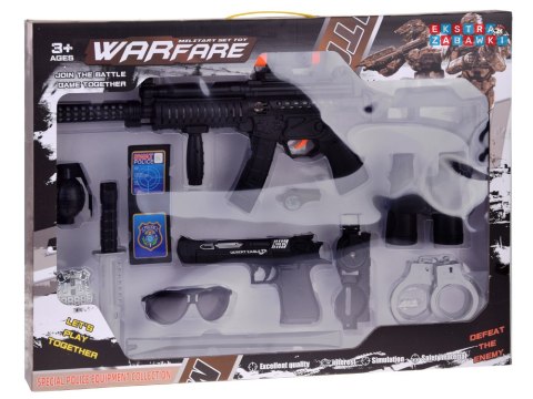 [ZA4826] Zestaw dla policji zabawa w policjanta pistolet kajdanki