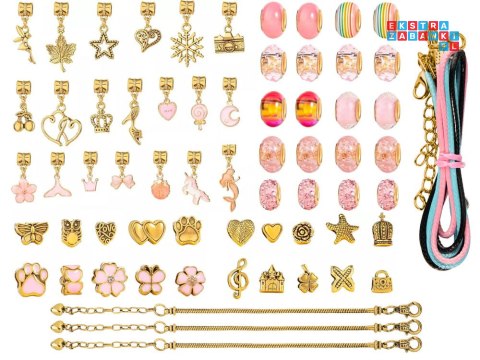 Zestaw do robienia bransoletek koraliki zawieszki charmsy ZA4692