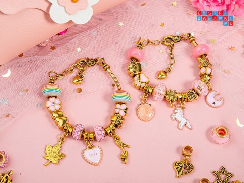 Zestaw do robienia bransoletek koraliki zawieszki charmsy ZA4692