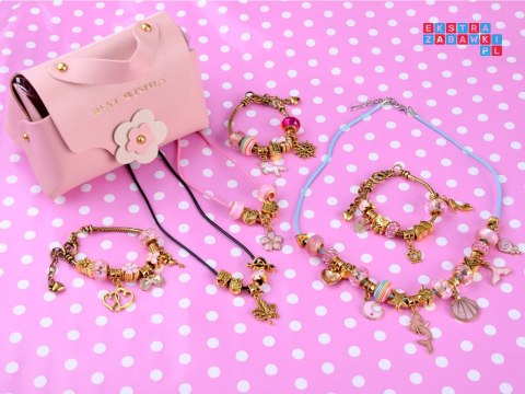 Zestaw do robienia bransoletek koraliki zawieszki charmsy ZA4692