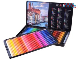 [AP0006] Zestaw kredki akwarelowe 72 kolory etui zestaw w metalowym piórniku
