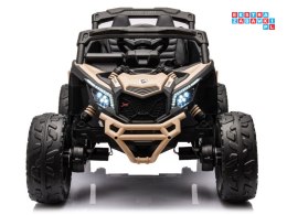 [PA0299] Buggy Can-Am Maverick 4x4 800W na akumulator 4x200W 24V/5Ah EVA ekoskóra - beżowy