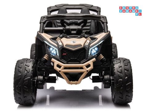 [PA0299] Buggy Can-Am Maverick 4x4 800W na akumulator 4x200W 24V/5Ah EVA ekoskóra - beżowy