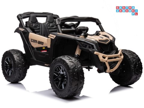 [PA0299] Buggy Can-Am Maverick 4x4 800W na akumulator 4x200W 24V/5Ah EVA ekoskóra - beżowy