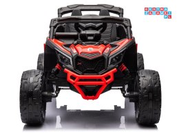 [PA0299] Buggy Can-Am Maverick 4x4 800W na akumulator 4x200W 24V/5Ah EVA ekoskóra - czerwony