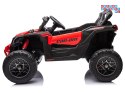 [PA0299] Buggy Can-Am Maverick 4x4 800W na akumulator 4x200W 24V/5Ah EVA ekoskóra - czerwony