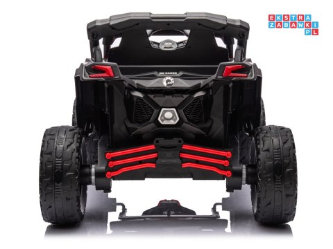 [PA0299] Buggy Can-Am Maverick 4x4 800W na akumulator 4x200W 24V/5Ah EVA ekoskóra - czerwony