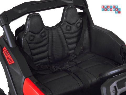 [PA0299] Buggy Can-Am Maverick 4x4 800W na akumulator 4x200W 24V/5Ah EVA ekoskóra - czerwony