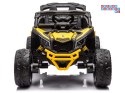 [PA0299] Buggy Can-Am Maverick 4x4 800W na akumulator 4x200W 24V/5Ah EVA ekoskóra - żółty