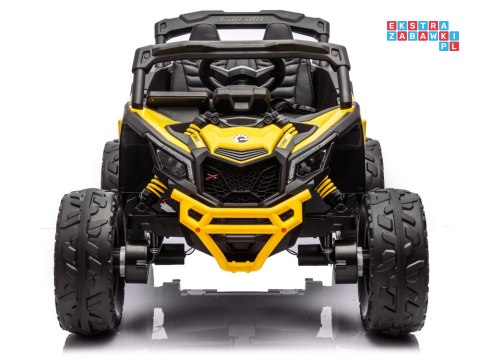 [PA0299] Buggy Can-Am Maverick 4x4 800W na akumulator 4x200W 24V/5Ah EVA ekoskóra - żółty