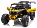 [PA0299] Buggy Can-Am Maverick 4x4 800W na akumulator 4x200W 24V/5Ah EVA ekoskóra - żółty