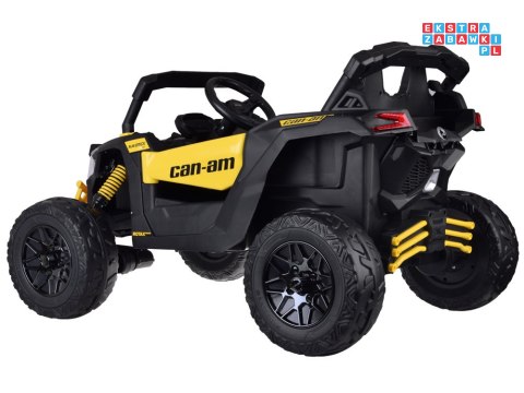 [PA0299] Buggy Can-Am Maverick 4x4 800W na akumulator 4x200W 24V/5Ah EVA ekoskóra - żółty