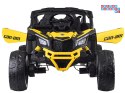[PA0299] Buggy Can-Am Maverick 4x4 800W na akumulator 4x200W 24V/5Ah EVA ekoskóra - żółty