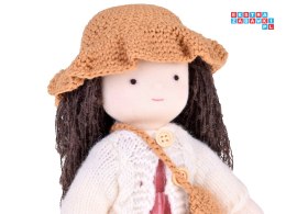 [ZA4996] Beżowa urocza miękka lalka - minimalistyczna mimika nauka emocji