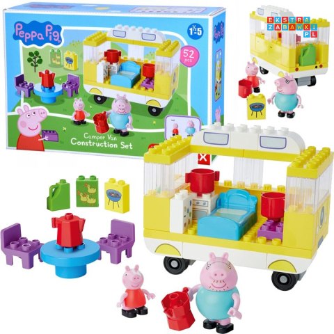 Konstrukcyjne Klocki Kamper Świnka Peppa tata 52-elm. ZA4903