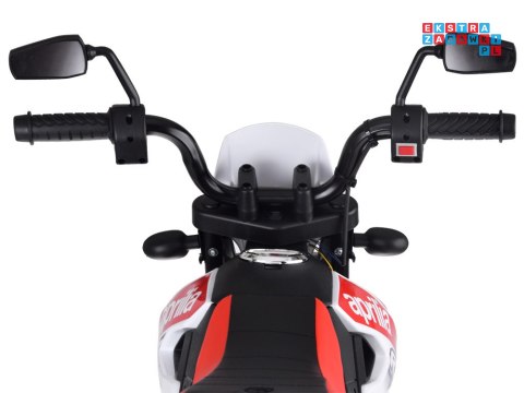[PA0302] Motocykl Cross APRILIA RX125 dla dziecka na akumulator 2x35W 12V/4.5Ah - biały