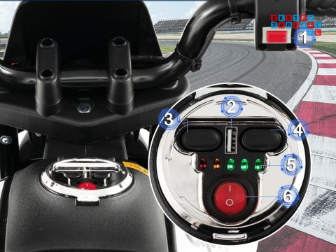 [PA0302] Motocykl Cross APRILIA RX125 dla dziecka na akumulator 2x35W 12V/4.5Ah - biały