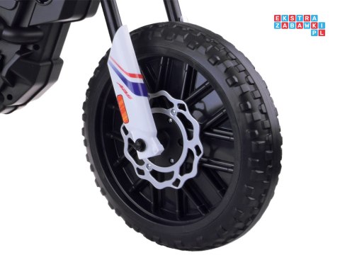 [PA0302] Motocykl Cross APRILIA RX125 dla dziecka na akumulator 2x35W 12V/4.5Ah - biały