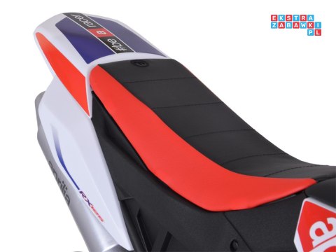 [PA0302] Motocykl Cross APRILIA RX125 dla dziecka na akumulator 2x35W 12V/4.5Ah - biały