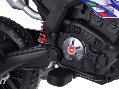 [PA0302] Motocykl Cross APRILIA RX125 dla dziecka na akumulator 2x35W 12V/4.5Ah - biały