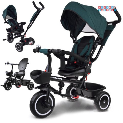 [SP0650 ZI] Rowerek dziecięcy trójkołowy Tiny Bike 3w1 z daszkiem orbacany