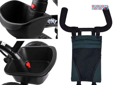[SP0650 ZI] Rowerek dziecięcy trójkołowy Tiny Bike 3w1 z daszkiem orbacany